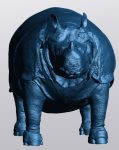 Modèle 3D issu de la numérisation au scanner surfacique à lumière structurée de la naturalisation du Rhinocéros de Versailles - @e-COL+