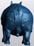 Modèle 3D issu de la numérisation au scanner surfacique à lumière structurée de la naturalisation du Rhinocéros de Versailles - @e-COL+